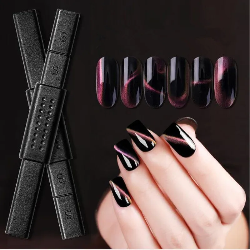 

Double Headed Nail Art Magnet Stick Cat Eyes Magnet for Nail Gel Polish 3d Line Strip Effect Strong Magnetic Pen Tools