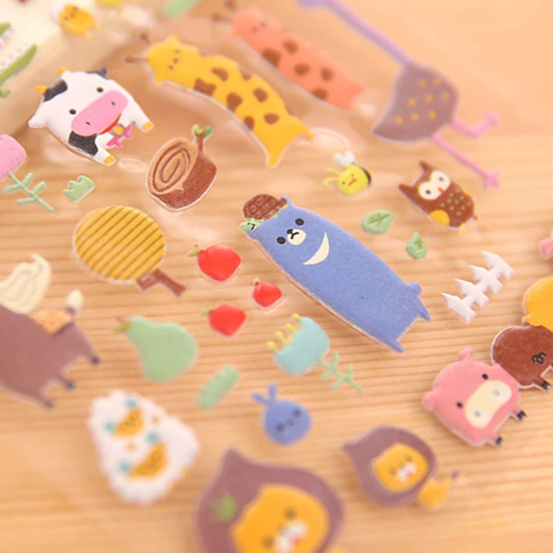 Cute Cartoon Mobile Phone Stickers Decorate Animal Adesivo Pegatinas Etiqueta Engomada for Apple Iphone 5 5s 6 6s Plus Xiaomi