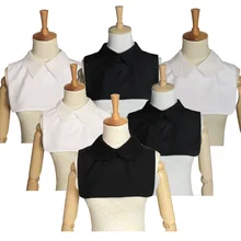 Оригинальная объемная композитная кружевная рубашка на пуговицах, черная и белая рубашка с воротником, Высококачественная рубашка ложный воротник для детей