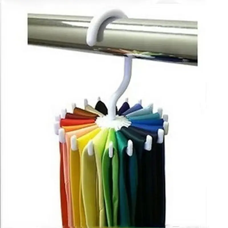 

Adjustable 20 Hook Rotating Belt Rack Scarf Organizer Men Tie Hanger Holds #1571