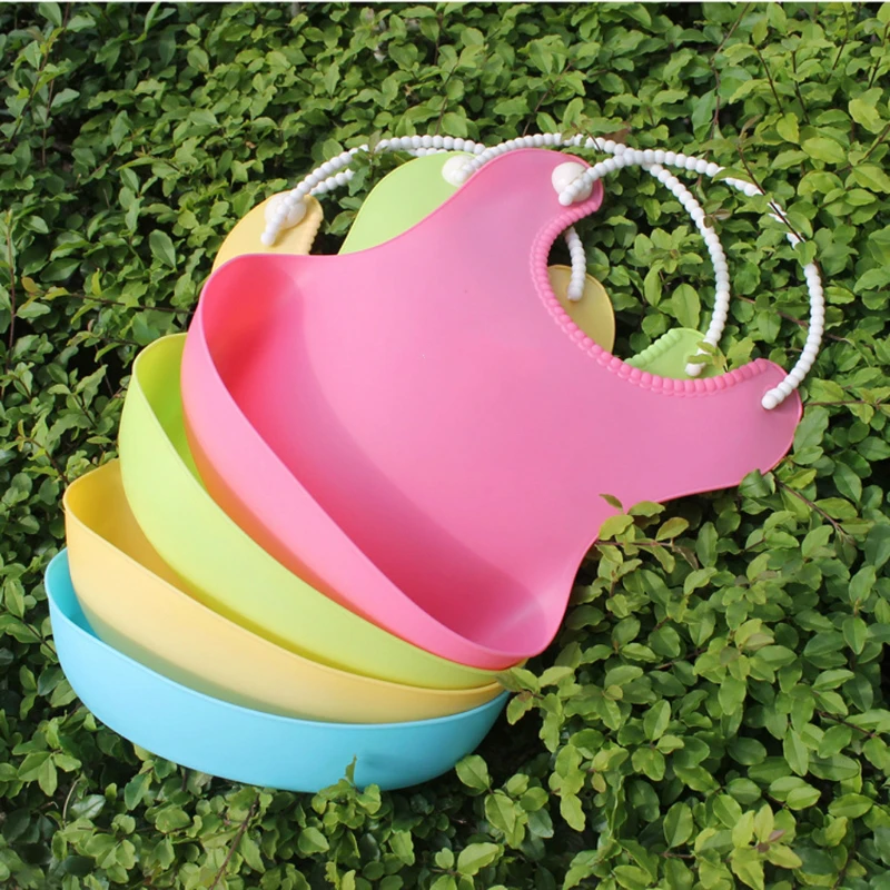 

Waterproof Soft Silicone Baby Bib Feeding Lunch Roll-up Apron for Infants Toddler Care Dining Tool platos cheap stuff