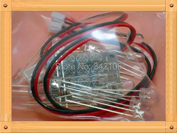 

Free Shipping!!! 5MM LED light-emitting diode light board / 4'' 4 LED light board (Spare parts)