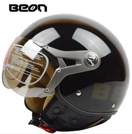 BEON мотоциклетный шлем Chopper 3/4 с открытым лицом винтажный шлем Moto Casque Casco Capacete для мужчин и женщин скутер мотоциклетный шлем - Цвет: 1