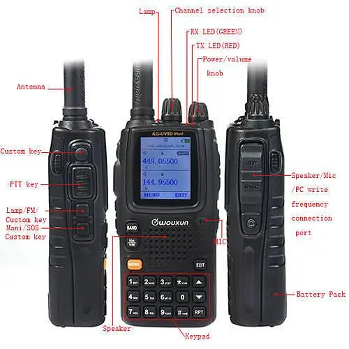 Wouxun KG UV9D плюс Двухдиапазонная передача кросс диапазона повторитель воздуха