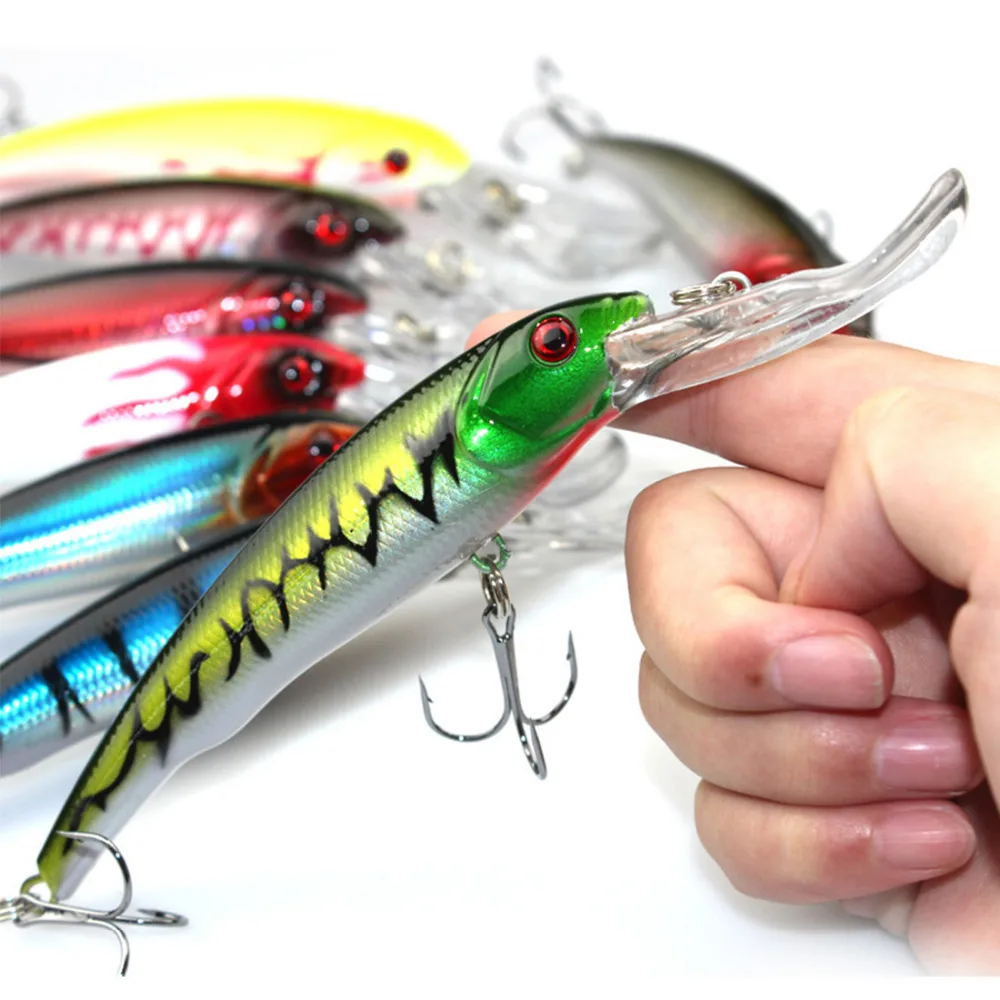 New 1PCS 16.5cm 29g Big Minnow Fishing Lures Deep Sea Bass Lure 3D Eyes