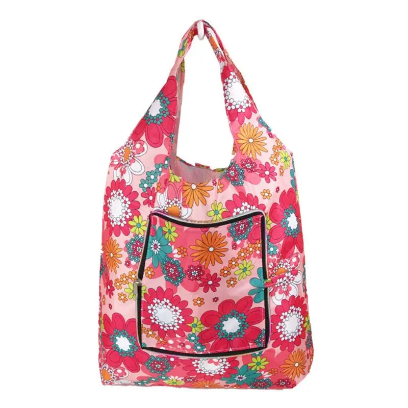 Складная Удобная хозяйственная сумка с принтом, многоразовая сумка-тоут, сумка для хранения, органайзер, хозяйственная сумка - Цвет: 14