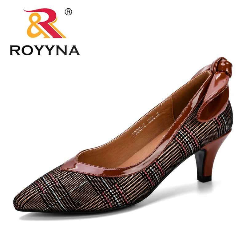 Туфли лодочки ROYYNA женские на высоком каблуке офисные туфли заостренный носок