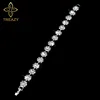 TREAZY New Luxury Rhinestone Crystal Bracelets & Bangles for Women Silver Plated Bridal Bracelets Wedding Jewelry Accessories 3