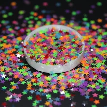 3 мм неоновые звезды блеск конфетти, отлично подходит для вечерние украшения, свадебные принадлежности и дизайн ногтей