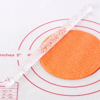 

Fondant Tools Acrylic Rose Rolling Pin for Cake Design Color Transparent 51018 Gift