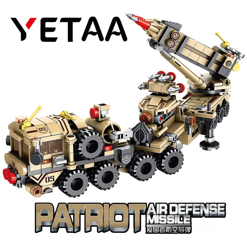 

YETAA Patriot Air Defense Missile Building Blocks Military Vehicles Blocks Legofigure Bricks Minecraft Blocks Toys For Children