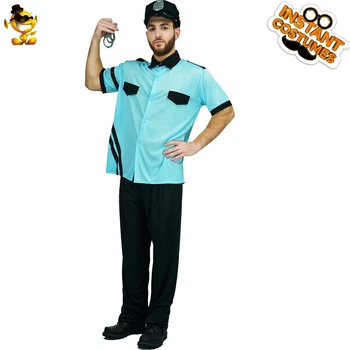 

Adult Men's Police Costume Performance Halloween Party Police Outfits Clothing Role Play Police Costume