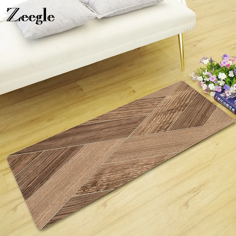 Zeegle الخشب سجاد المطبخ ديكور المنزل السجاد لغرفة المعيشة عدم الانزلاق أريكة الجدول الحصير غرفة نوم السجاد السرير السجاد ممسحة
