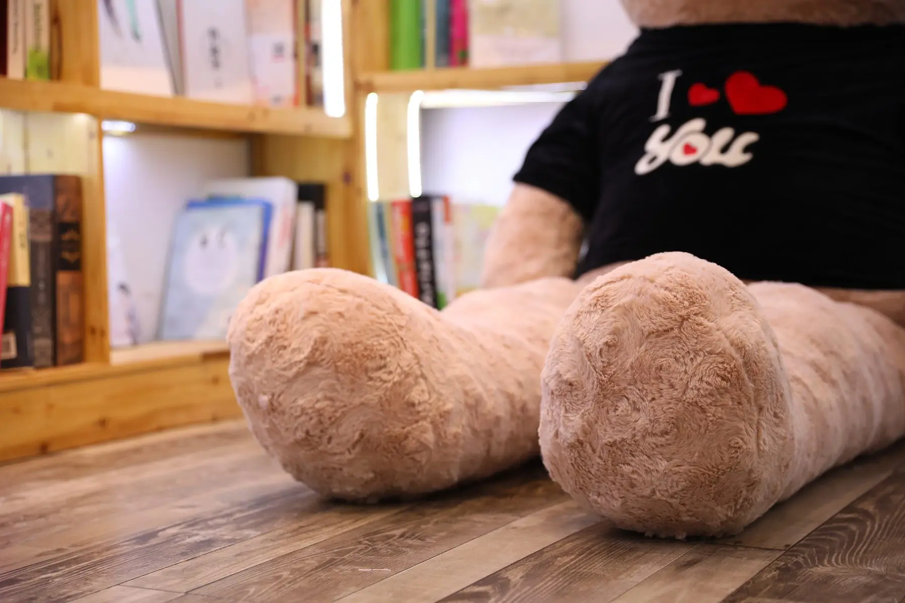 80CM/ 100CM T-shirt Love Teddy Bear Doll Large Plush Toy Big Bear Appease Stuffed Doll Female Birthday Gift Valentine's Day Gift