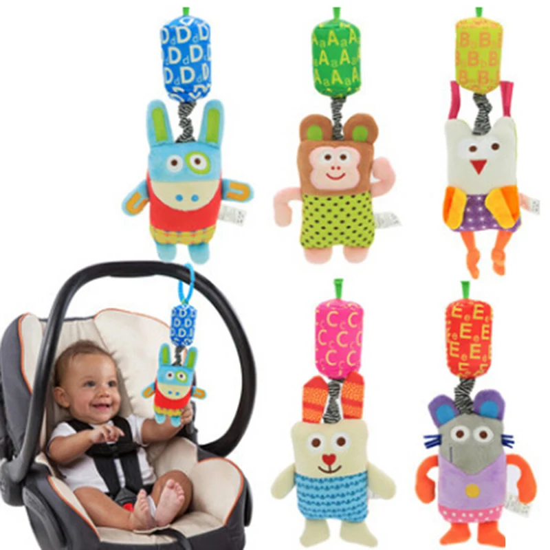 Infant Plush Toy Strap Doll Stroller Pendant Toy Bed Strap Hanging