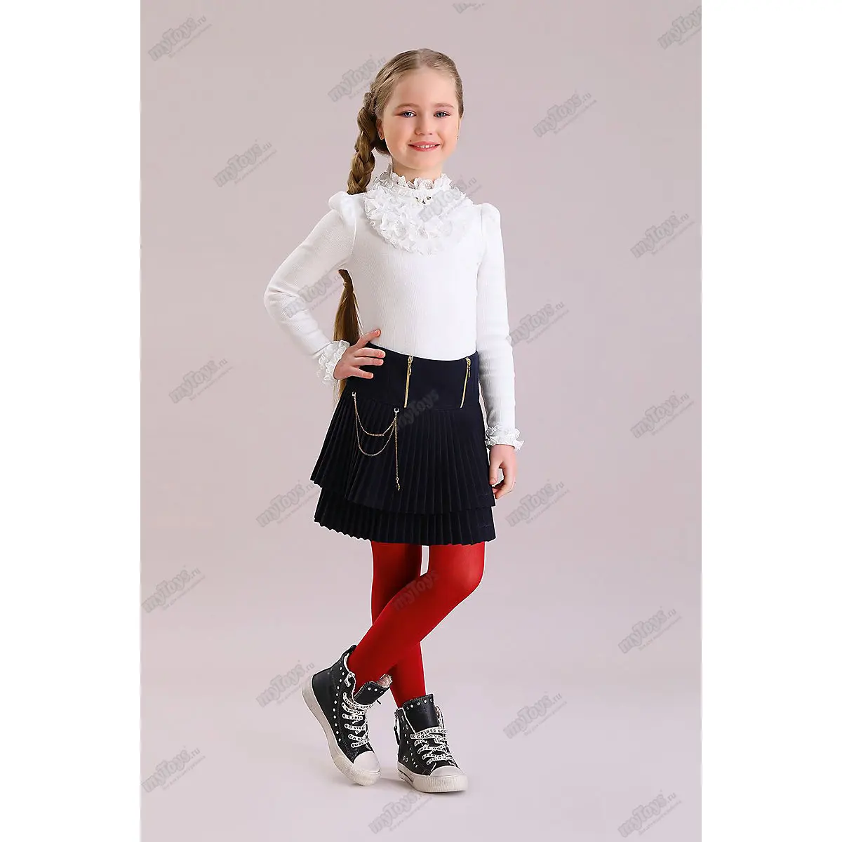 Malenkaya Lady Blouses & Shirts 11686207 blouse for girl school clothes jacket wardrobe childrens shirt White Blue Girls O-Neck Malenkaya Lady Blouses & Shirts 11686207 blouse for girl school clothes jacket wardrobe childrens shirt White Blue Girls O-Neck