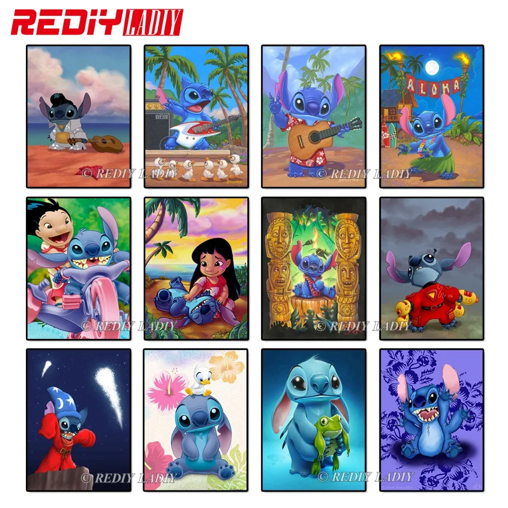 

REDIY LADIY Full Resin Square Diamond Painting Cartoon Fairy Diamond Embroidery Needlework Mosaic Cross Stitch Home Decoration