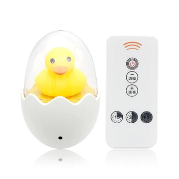 

Wall Socket Lamps EU Plug LED Night Light AC 220V Remote Control Yellow Duck Bedroom Lamp Gift for Children Cute