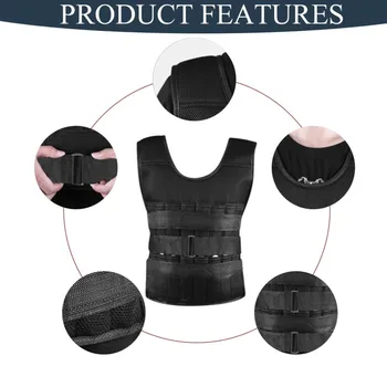 

Ultra Thin Adjustable Weighted Vest Breathable Workout Exercise Carrier Vest for Training Fitness Weight-bearing Equipment