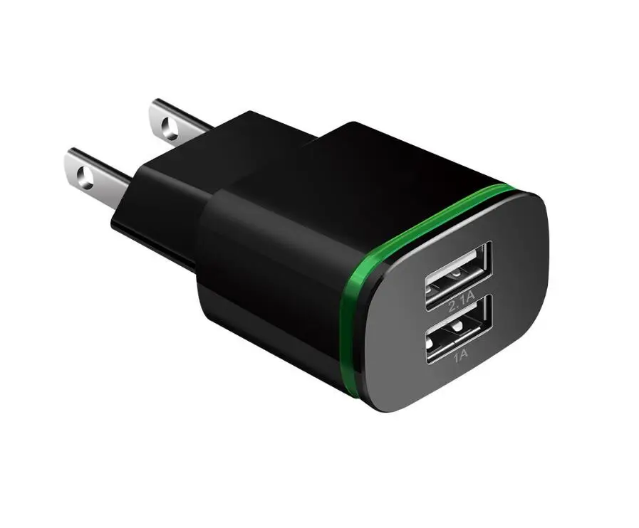Для HUAWEI XIAOMI европейский и американский стандарт 5V 2A двойной USB светоизлучающее