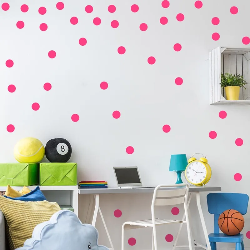 

1 sheet 3/4/5 cm Dots Circles Removable Vinyl Wall Stickers Home Decor Wallpaper Warm Layout Baby Kids Bedroom Wall Art Decal
