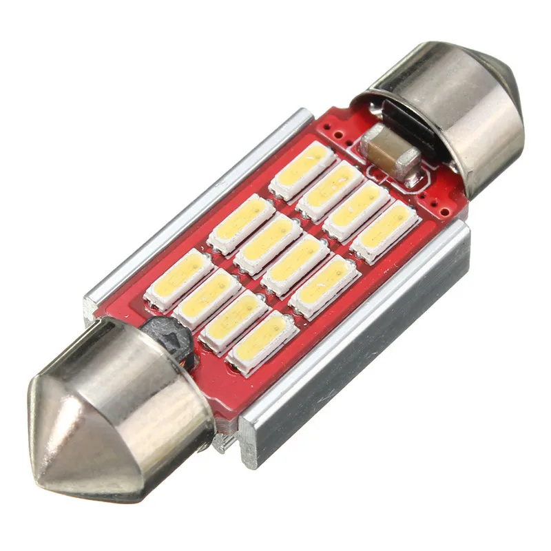 Гирлянда 31/36/39/41/42 мм 4014 10/12 SMD белый авто светодиодный C5W 6418 12V Авто Canbus для Чтения Купол дверь номерных знаков сигнальные лампы светильник