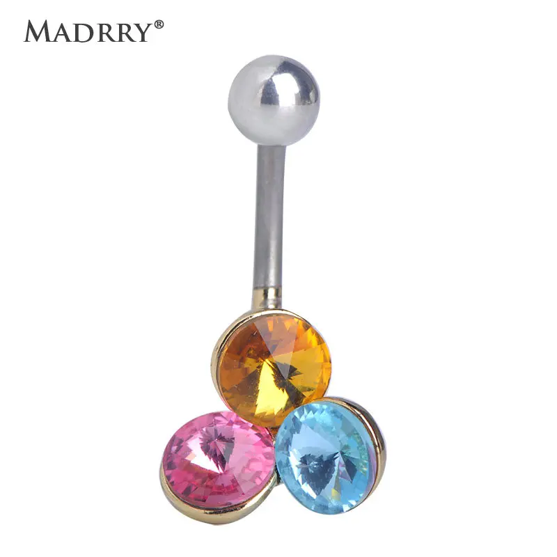 

Madrry New Arrival Sexy Crystal Dangle Belly Button Rings Jewelry Belly Button Ring Body Piercing Navel Ring for Women Gifts