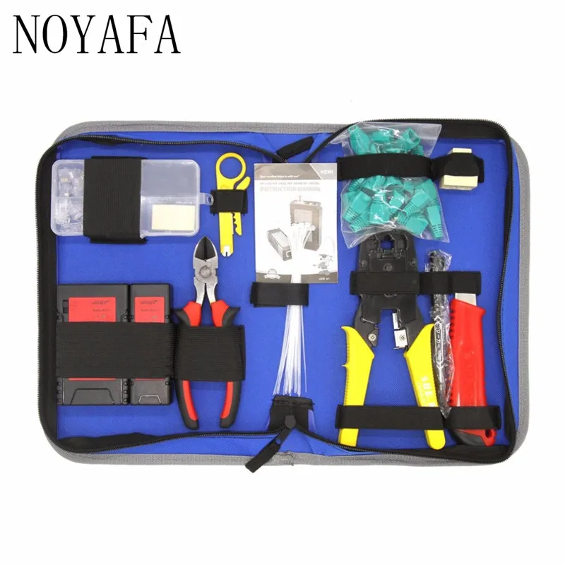 

NF-1301 Network Maintenance Repair Tool Kit Lan Cable Tester NF-468 Wire Stripper Pliers Utility Knife Crimping Tool Set