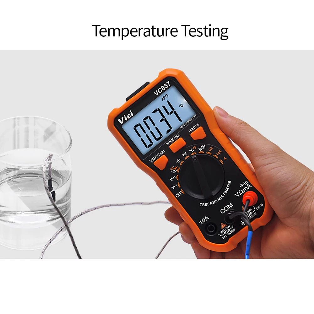 

Vici Mini Multi-functional LCD Digital Multimeter DC/AC Voltage Current Meter Frequency Capacitance Resistance Diode Tester