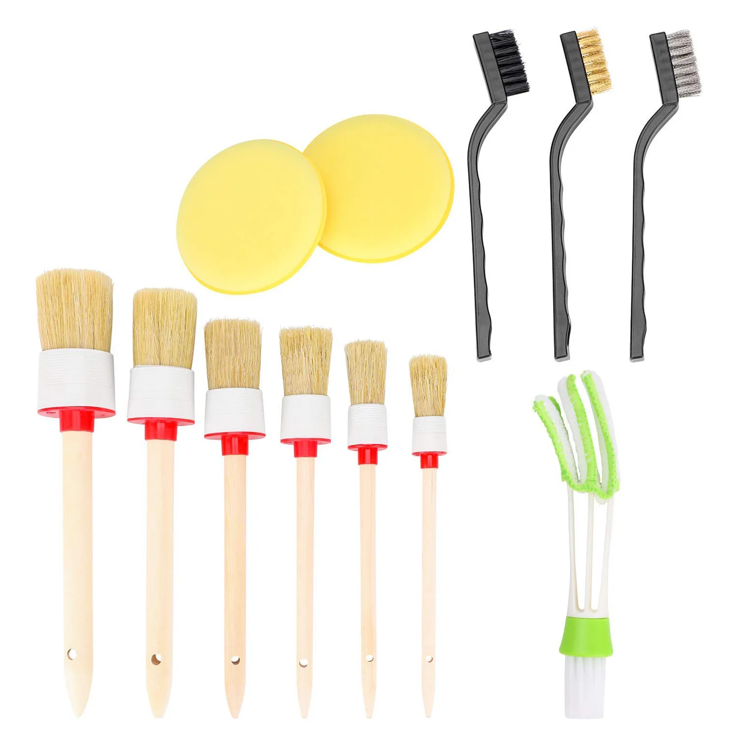 12pcs Auto Detailing Brush Kit,Car Cleaning Brush Set Car Cleaning