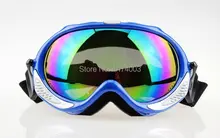 Free shipping professional MOTOCROSS Motorcycle Motocross ATV Ski Snowboard Adult Goggles Colored Lens Bule Frame 01