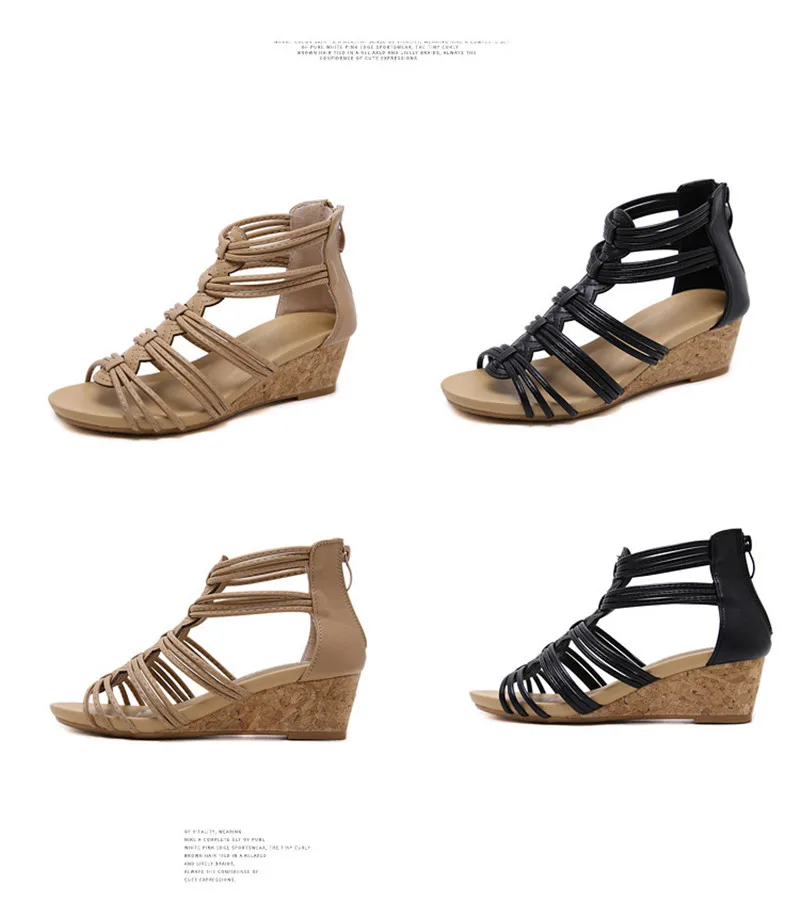 TIMETANG2019/Новое поступление; женская обувь; удобные повседневные пляжные сандалии-гладиаторы в римском стиле; женские летние сандалии на молнии; Sandalias; большие размеры 35-42; E388