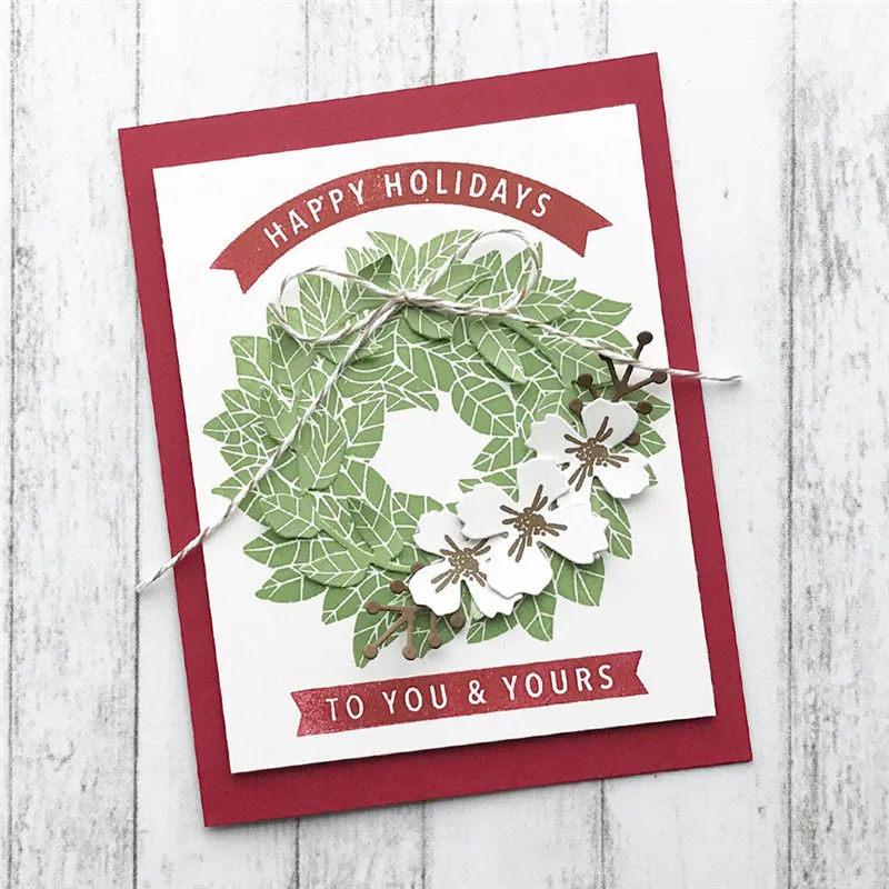 

Eastshape Flower Die Metal Cutting Dies for Scrapbooking Card Making Album Embossing Stencil Craft Christmas Magnolia Wreath Die