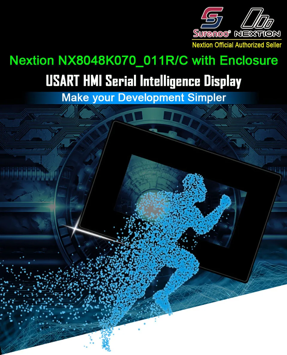 7," Nextion Enhanced HMI USART UART серийный TFT lcd модуль Дисплей резистивная емкостная сенсорная панель с корпусом