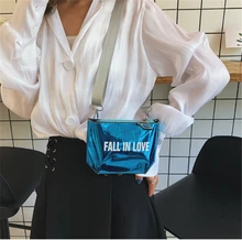  Women Zipper Bag Pu Leather Shoulder Crossbody handbag Messenger Fall in love 