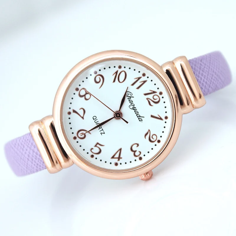 Дропшиппинг модные часы женские часы-браслет Женские кварцевые наручные часы браслет Наручные часы Relogio Feminino D13 - Цвет: Rose Gold Purple