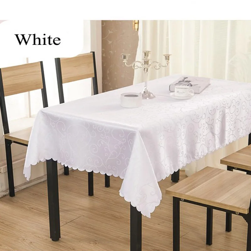 

Free Shipping 10PC Luxury Tablecloth Damask Jacquard Rectangular Table Cloth for Wedding Favors Christmas Party Decor
