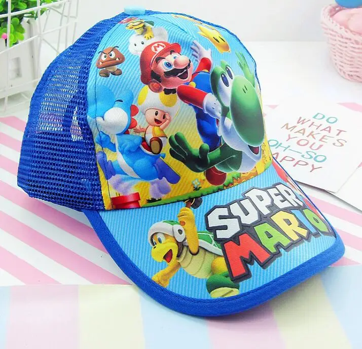

1 pcs Super Mario cartoon Baseball Cap Cartoon Adjustable Hat Caps Sun hat size adjustable 48-62cm