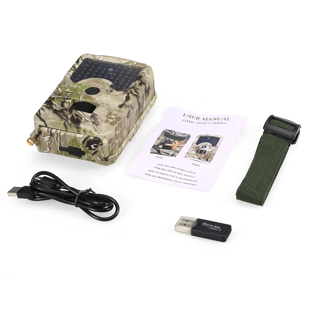 12MP 1080P Trail Camera Hunting Game Camera Outdoor Wildlife Scouting Camera with PIR Sensor 65ft Infrared Night Vision