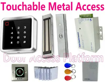 

Metal EM ID 2,000 users Pin code+ Touchable card standalone access control machine electro magnetic lock, power supply door kit