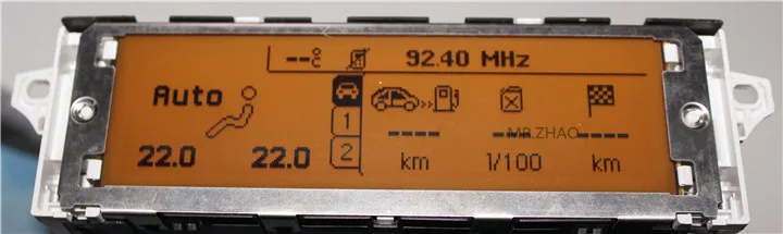 Prix pour Écran support USB Double-zone air Bluetooth Affichage jaune moniteur 12 broches pour Peugeot 307 407 408 écran citroen C4 C5 écran Prix pour Écran support USB Double-zone air Bluetooth Affichage jaune moniteur 12 broches pour Peugeot 307 407 408 écran citroen C4 C5 écran