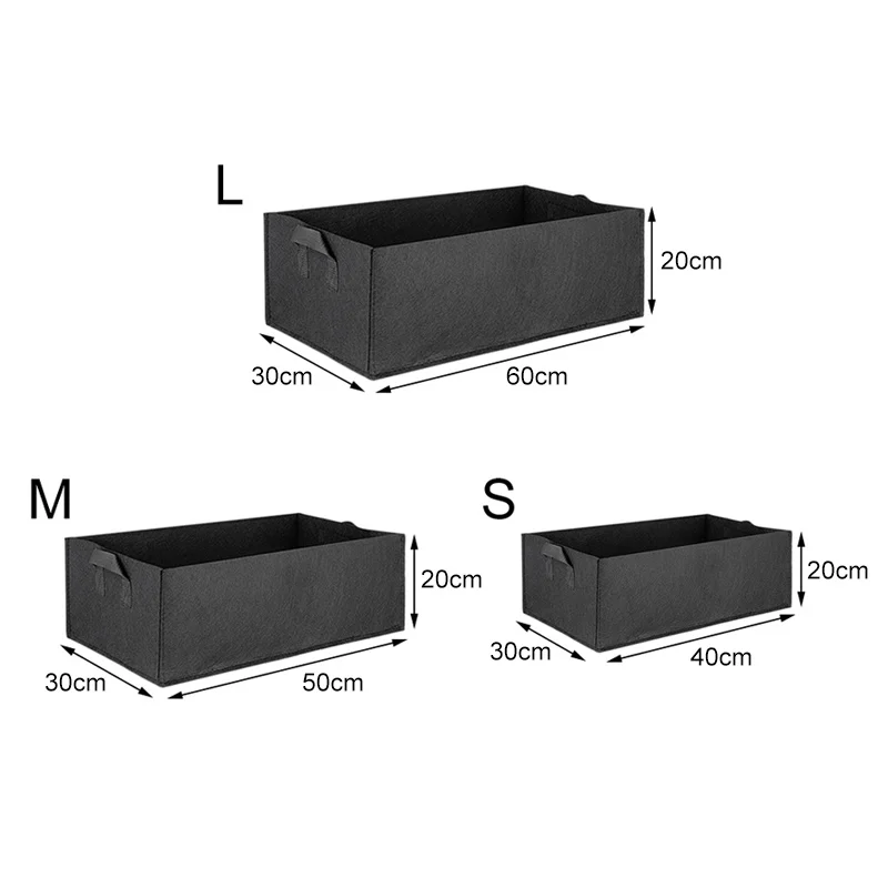 Square Garden Growing Bags Planter Bag Plant Tub Container with Handles fabric grow pot