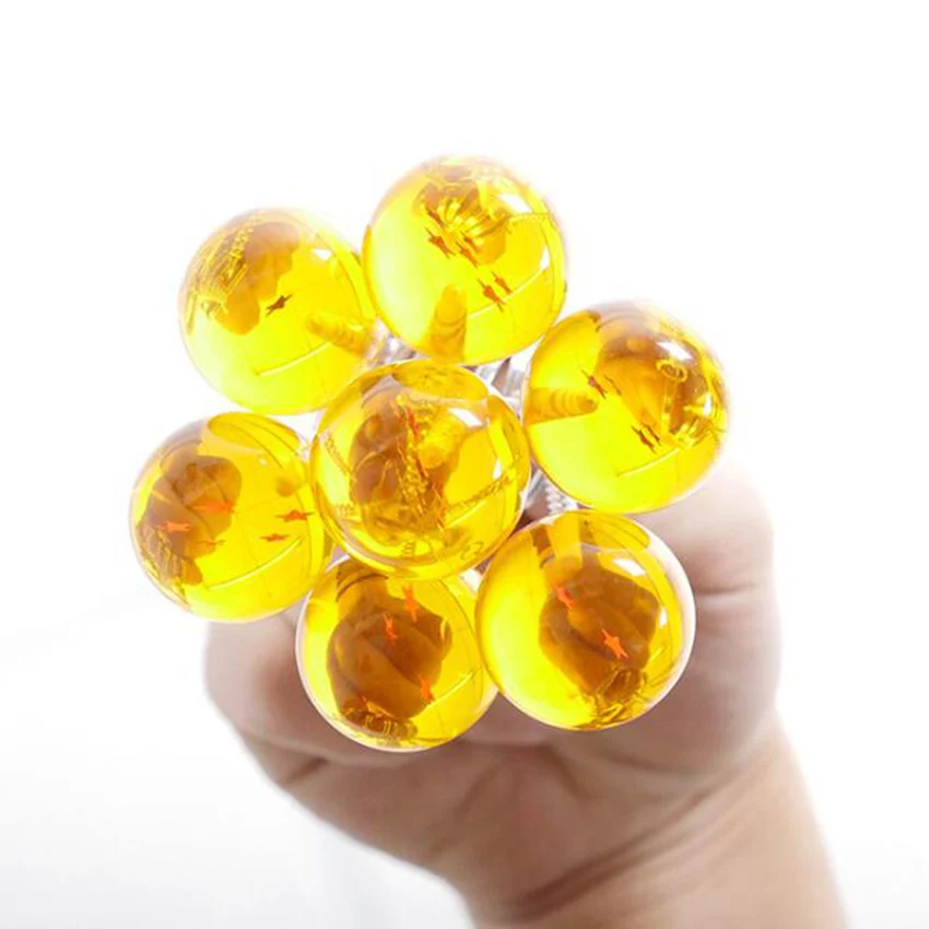 أنيمي غوكو لعبة دراغون بول سوبر المفاتيح 3D 1-7 نجوم تأثيري الكريستال سلسلة مفاتيح على شكل كرة جمع لعبة هدية كيرينغ المحمول شريط لتعليق الهاتف ...