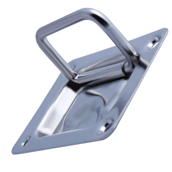 

stainless steel boat lift handle marine yacht locker pull ring 3"