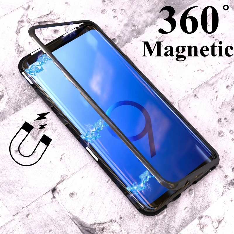

360 Magnetic Case For Samsung Galaxy S9 Plus Galaxy S9 S7edge Note8 Luxury Hard Cover For Samsung Galaxy S8 S9 plus Note 9 Case