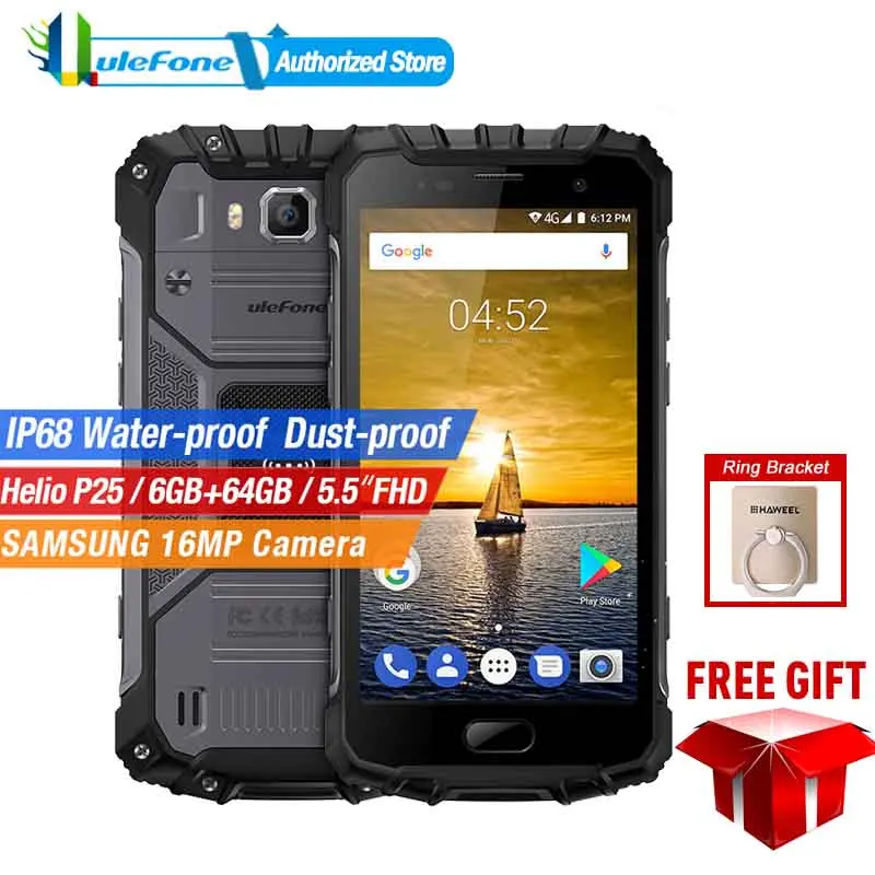 Ulefone Armor 2 IP68 водонепроницаемый мобильный телефон 5 0 дюймов FHD 6 ГБ ОЗУ 64 Гб ПЗУ Helio P25