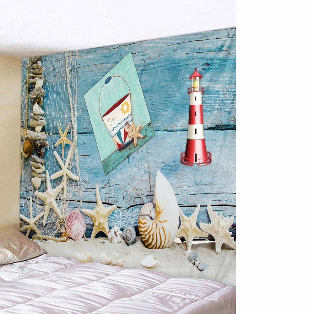 helm wall hanging carpet tenture mural blanket bedroom dorm decor large tapestry beach towel | Дом и сад