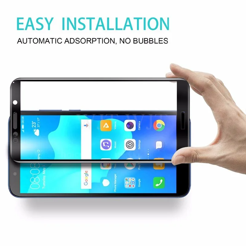 Full-cover-Tempered-Glass-For-HUAWEI-Y5-PRIME-2018-screen-protective-case-9H-toughened-black-frame