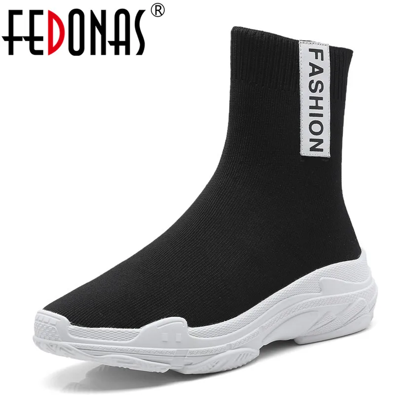 

FEDONAS 1New Arrival Women Ankle Boots Autumn Winter Warm Platforms Flats Shoes Woman Casual Concise Round Toe Slip-on Sneakers