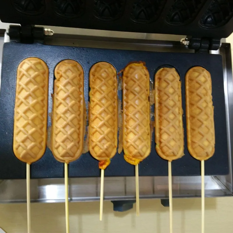 Коммерческий антипригарный Электрический французский хот-дог на палочке вафельница Железная машина кукуруза